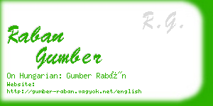 raban gumber business card